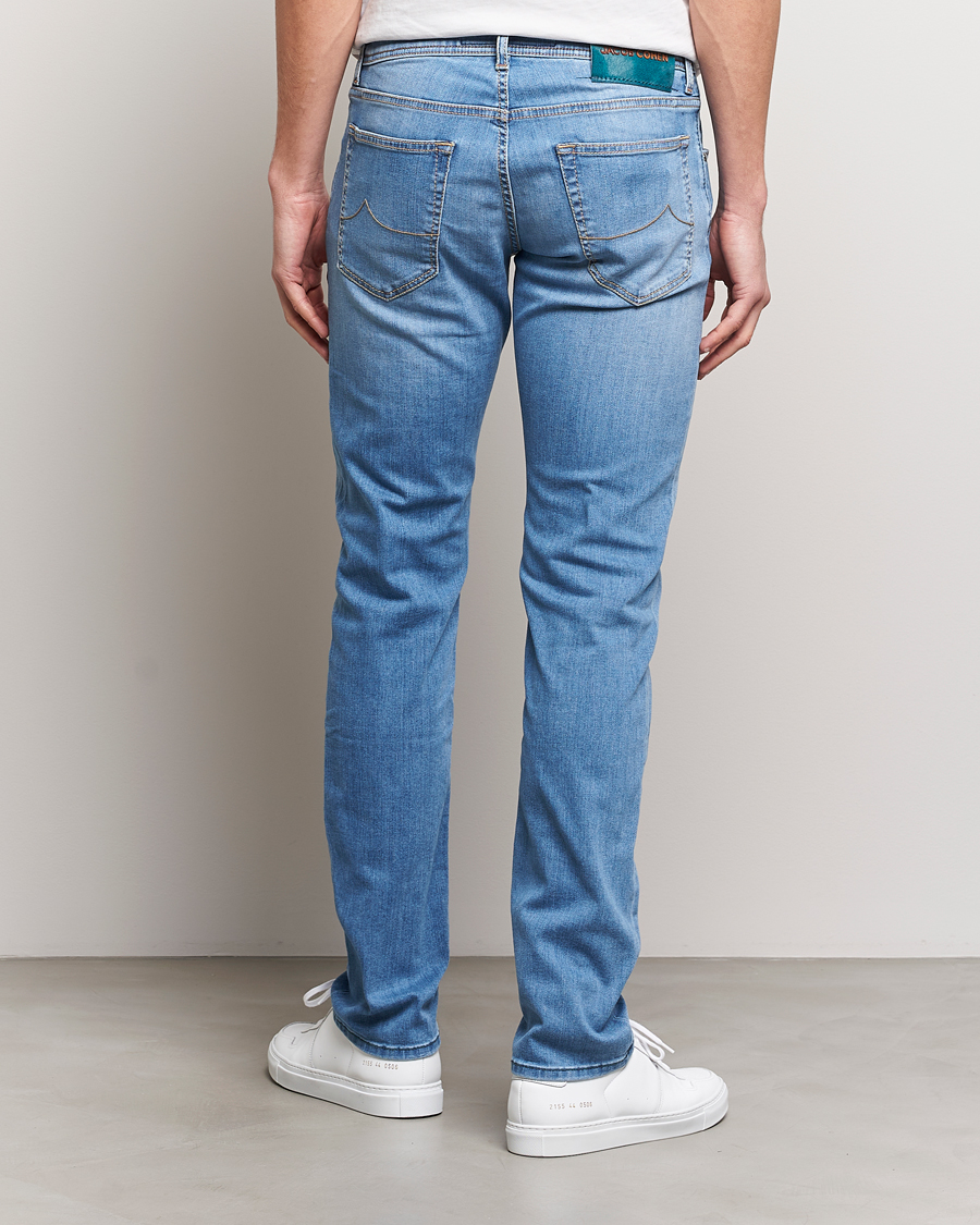 Herren | Jeans | Jacob Cohën | Nick Slim Fit Stretch Jeans Light Blue