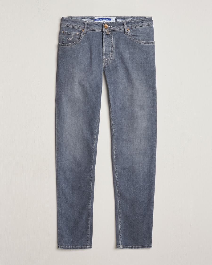 Herren | Jeans | Jacob Cohën | Nick Naples Super Slim Stretch Jeans Light Grey