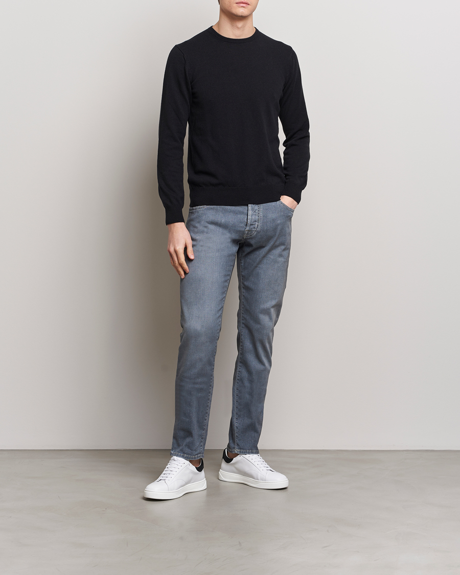 Herren | Jeans | Jacob Cohën | Nick Naples Super Slim Stretch Jeans Light Grey
