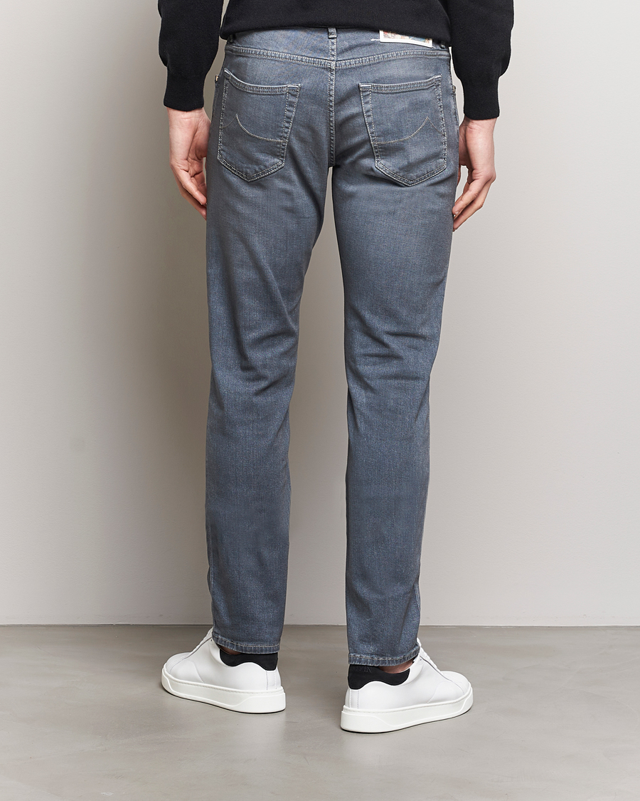 Herren | Jeans | Jacob Cohën | Nick Naples Super Slim Stretch Jeans Light Grey