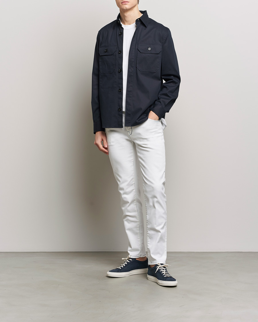 Herren | Jeans | Jacob Cohën | Scott Portofino Slim Fit Stretch Jeans White