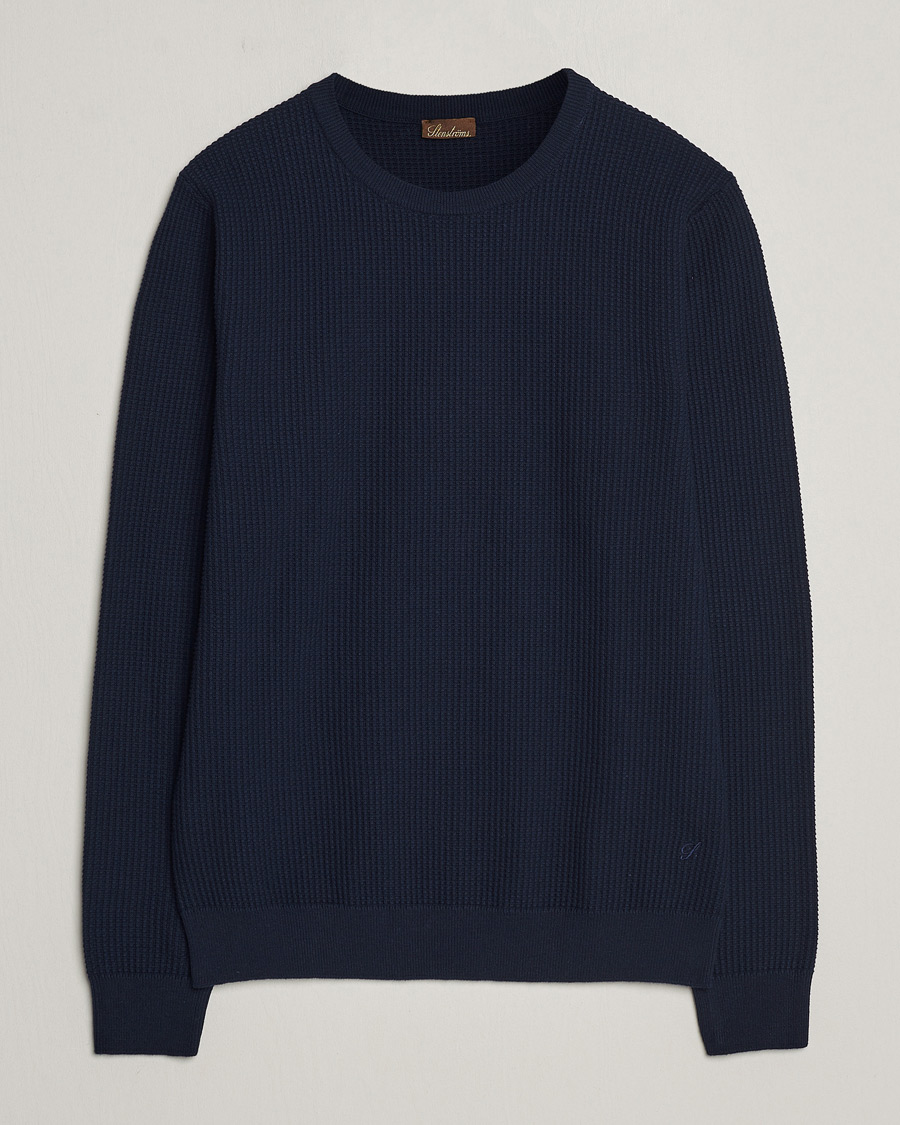 Herren | Pullover | Stenströms | Organic Cotton Crew Neck Navy
