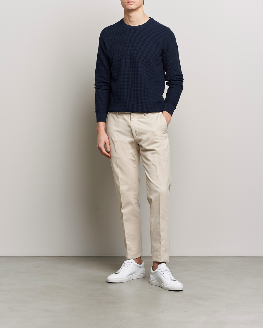 Herren | Pullover | Stenströms | Organic Cotton Crew Neck Navy