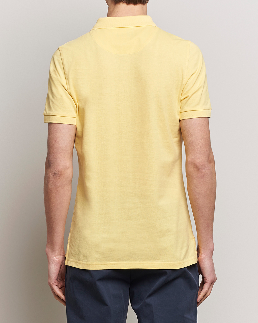 Herren | Poloshirts | Stenströms | Organic Cotton Piquet Polo Shirt Yellow