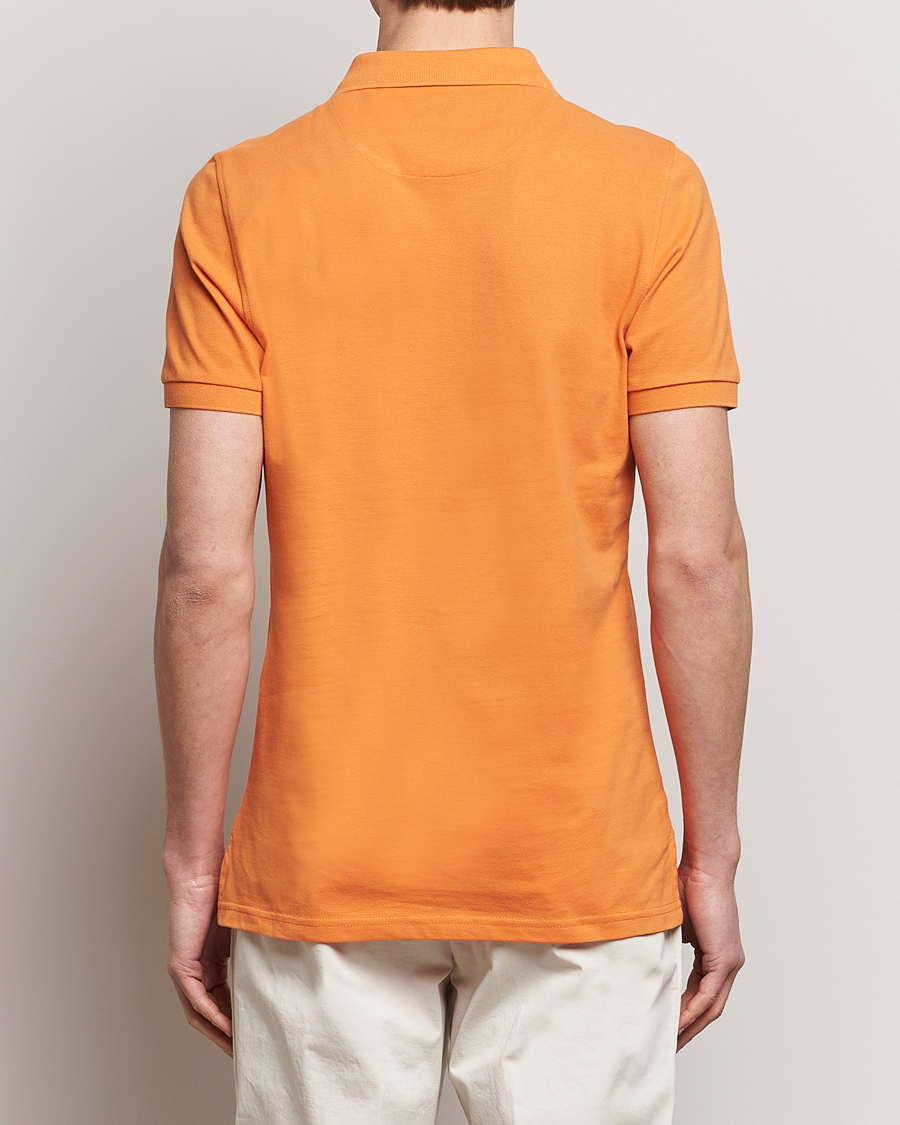 Herren | Poloshirts | Stenströms | Organic Cotton Piquet Polo Shirt Orange