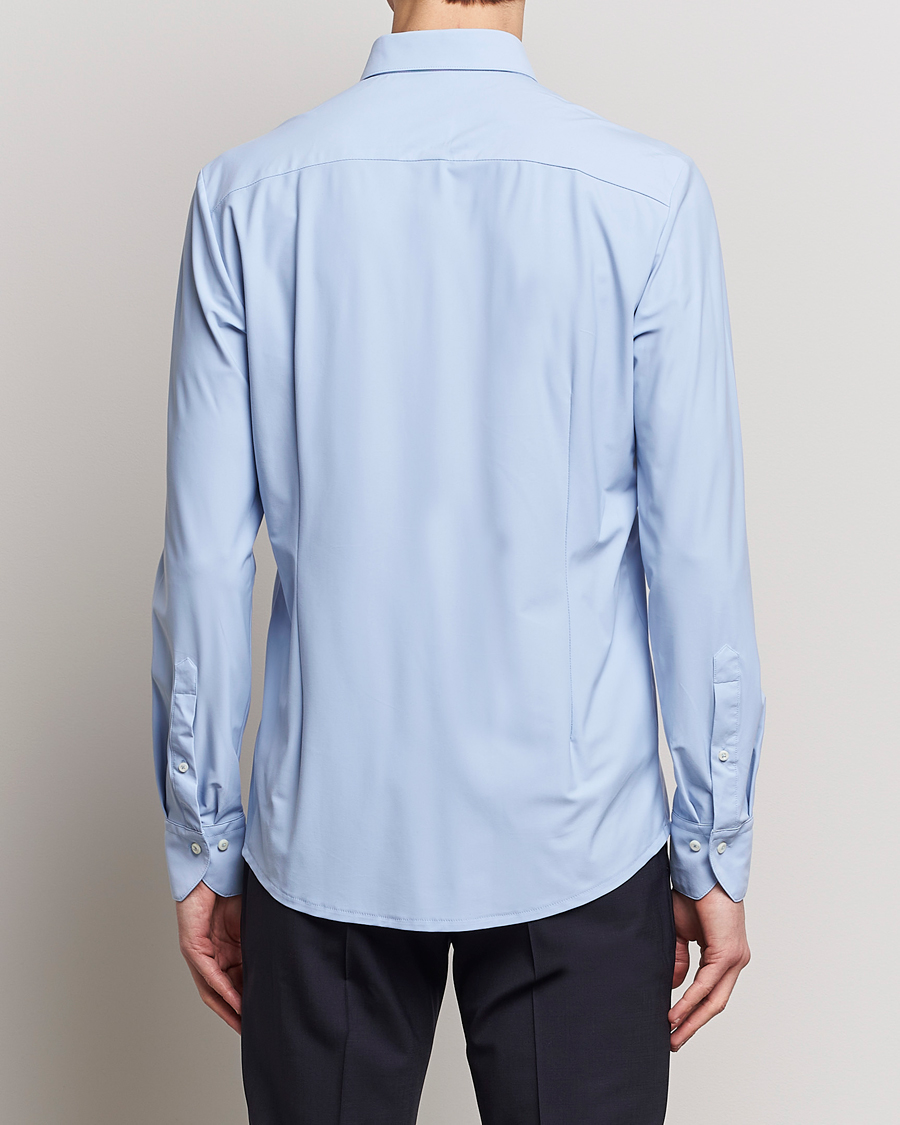 Herren | Hemden | Stenströms | Slimline Cut Away 4-Way Stretch Shirt Light Blue