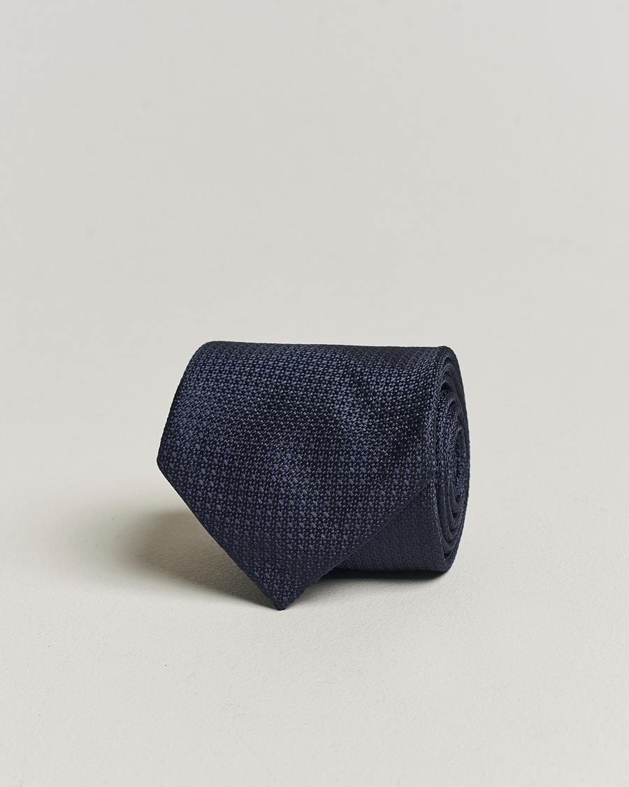 Herren | Stenströms Silk Grenadine Tie Navy | Stenströms | Silk Grenadine Tie Navy