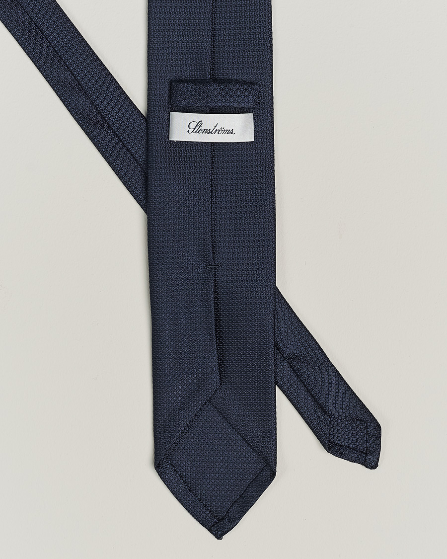 Herren | Stenströms Silk Grenadine Tie Navy | Stenströms | Silk Grenadine Tie Navy