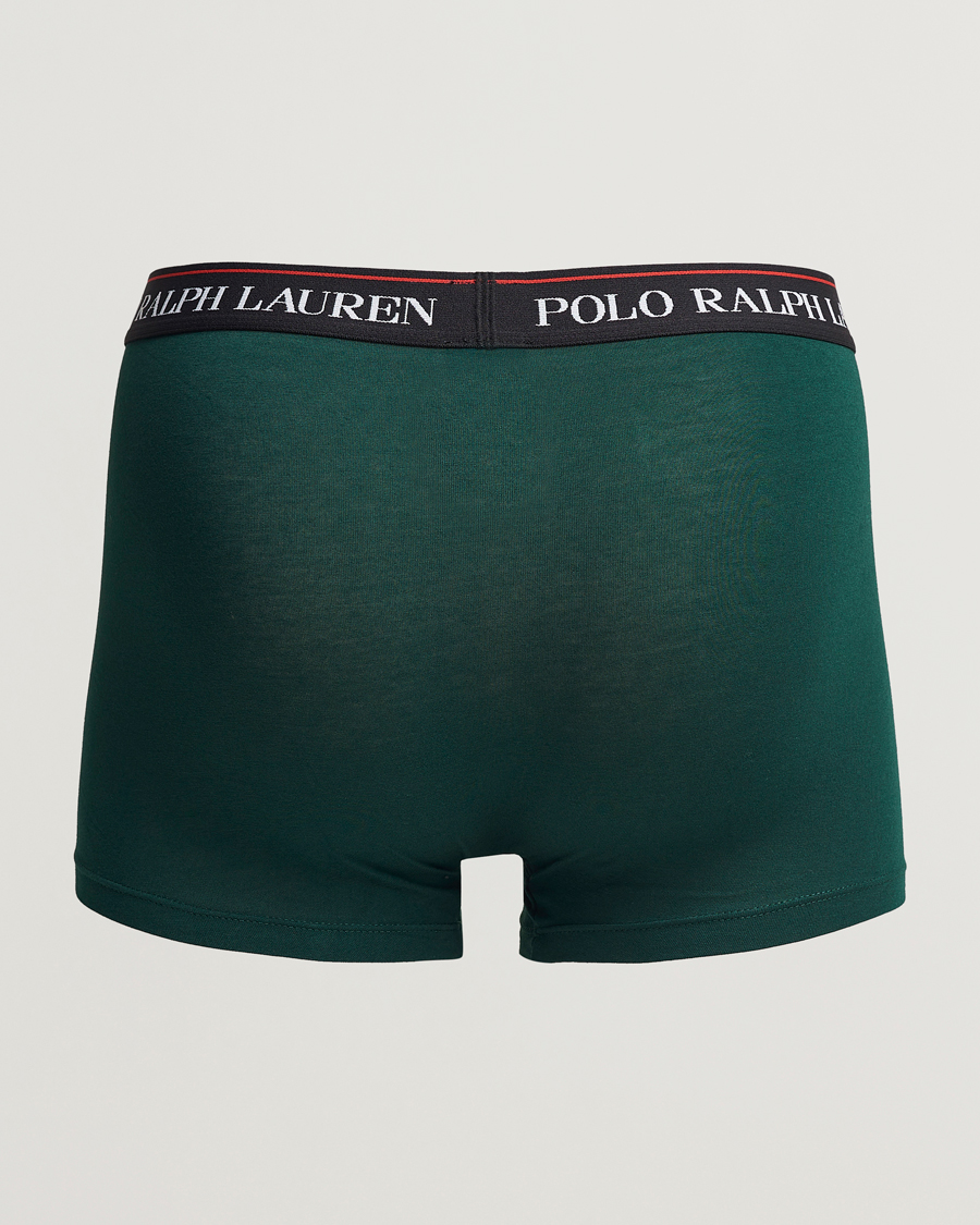 Herren | Unterwäsche | Polo Ralph Lauren | 3-Pack Cotton Stretch Trunk Red/Black PP/Hunter Green