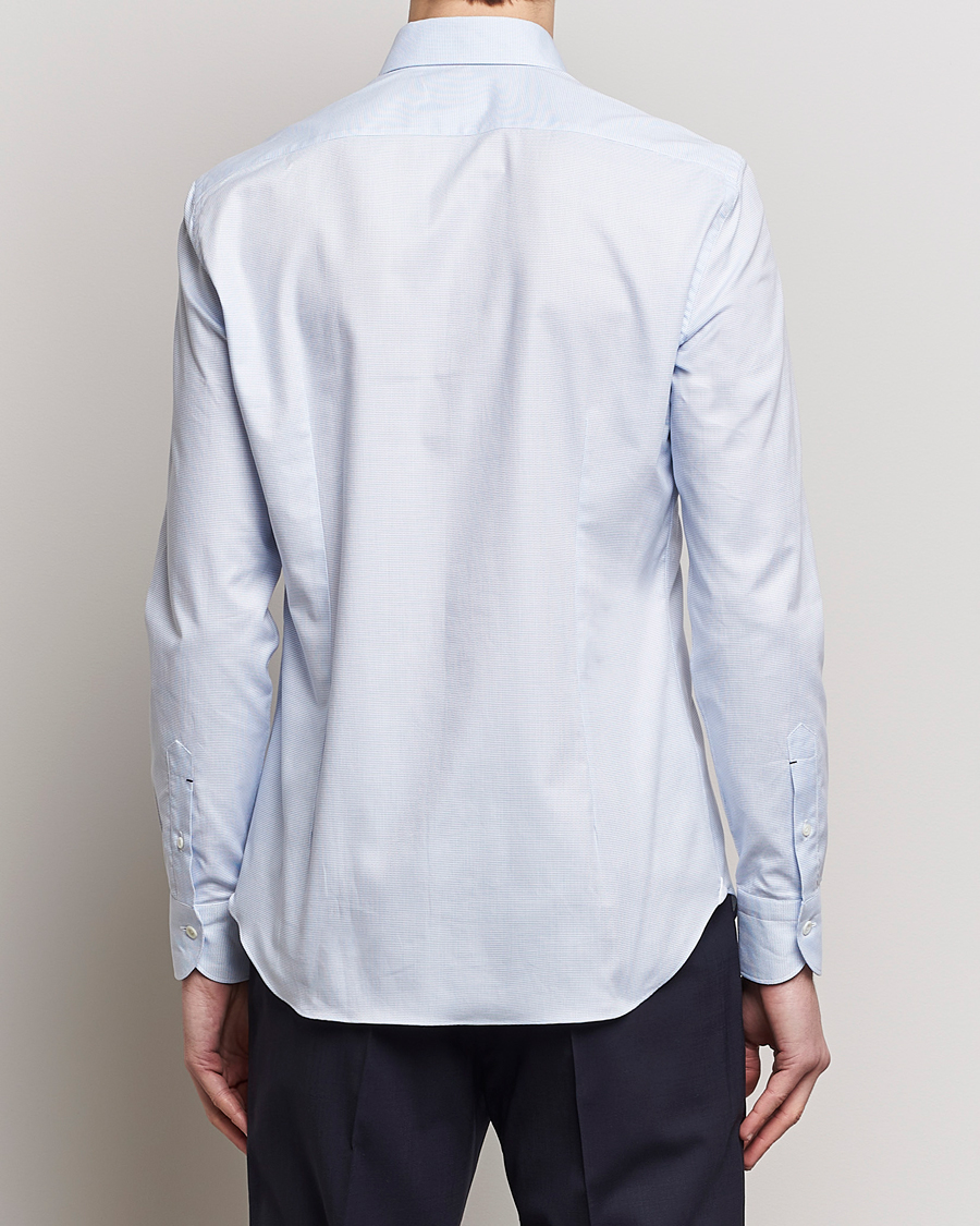 Herren | Hemden | Mazzarelli | Soft Cotton Cut Away Shirt Light Blue