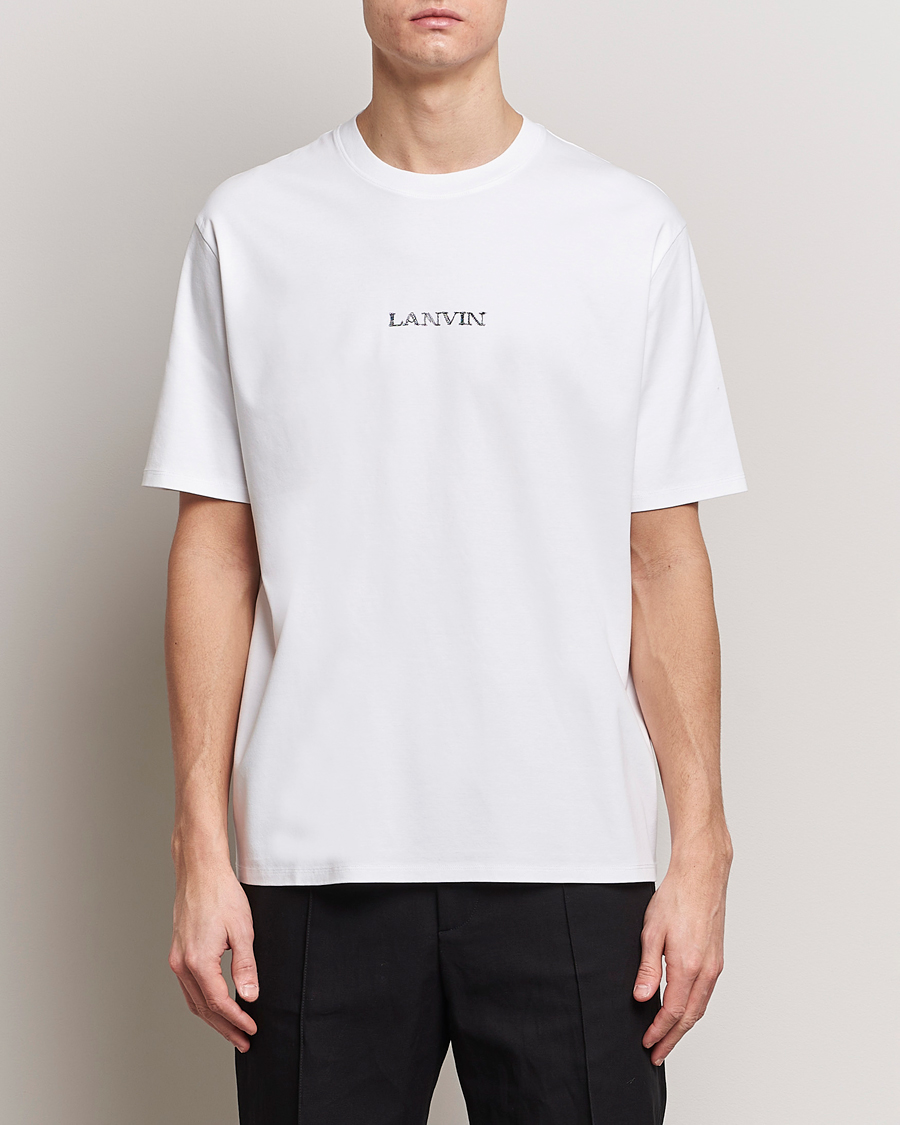 Herren | Lanvin | Lanvin | Embroidered Logo T-Shirt White