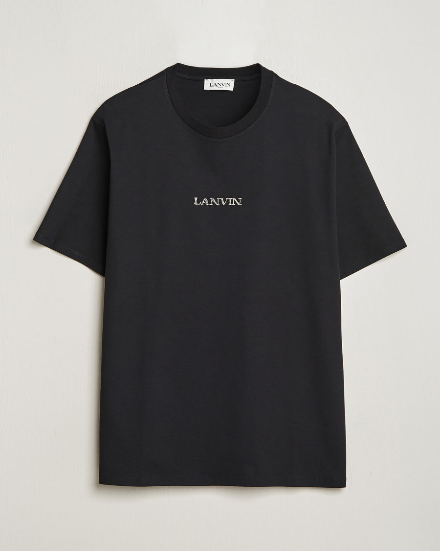 Herren | T-Shirts | Lanvin | Embroidered Logo T-Shirt Black