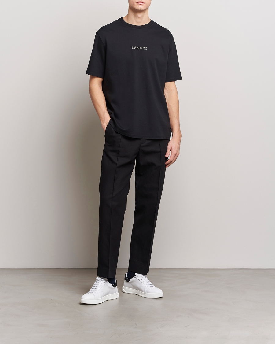 Herren | T-Shirts | Lanvin | Embroidered Logo T-Shirt Black
