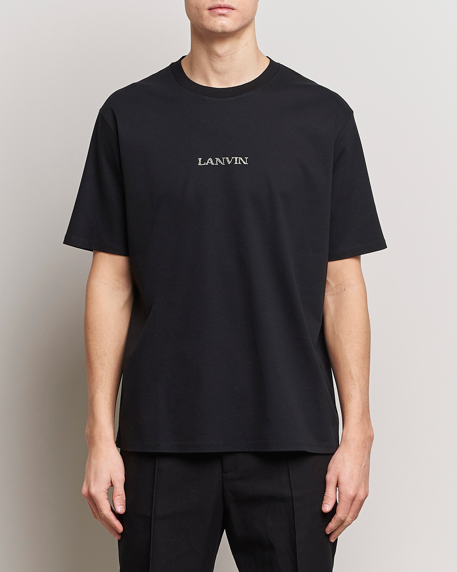 Herren | Lanvin | Lanvin | Embroidered Logo T-Shirt Black