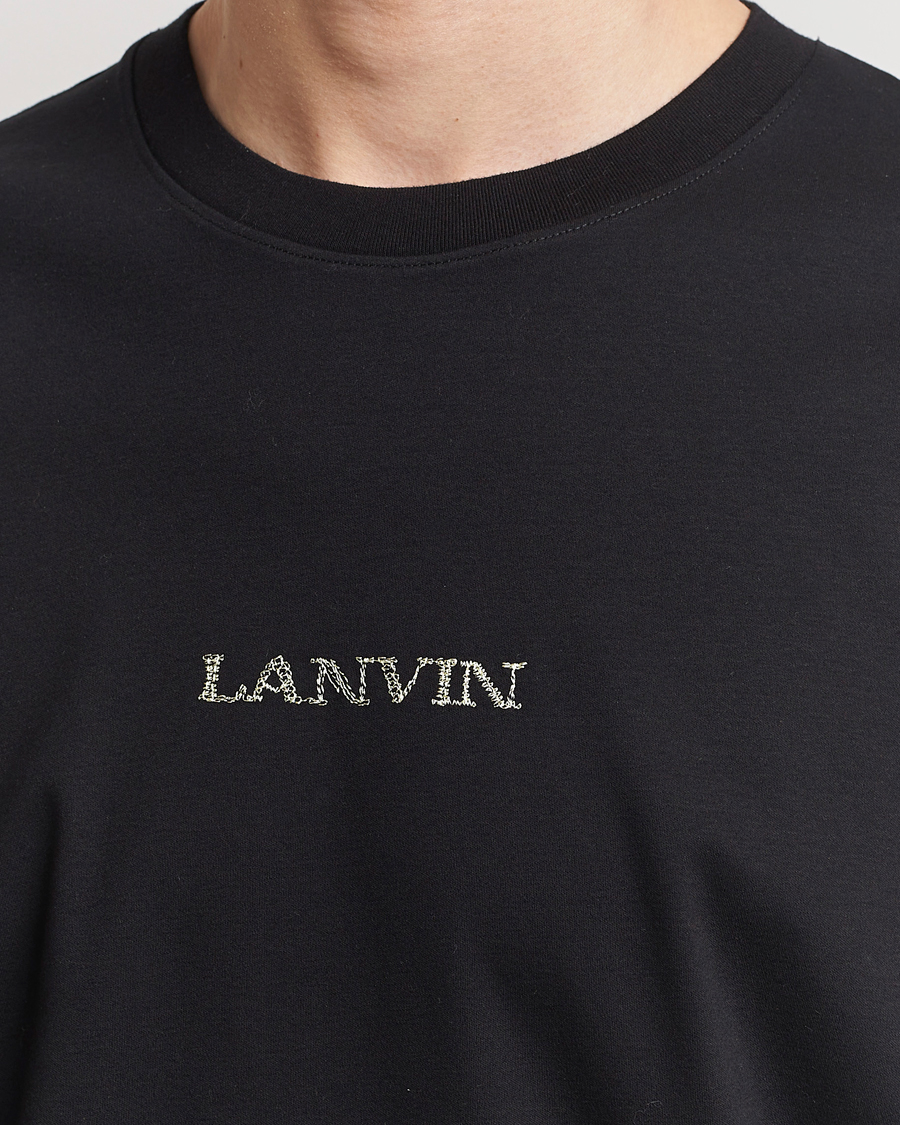 Herren | T-Shirts | Lanvin | Embroidered Logo T-Shirt Black