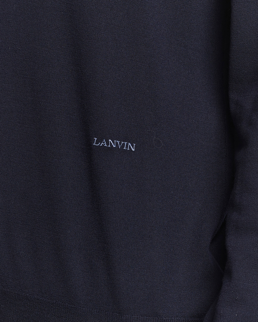 Herren | Pullover | Lanvin | Merino Wool Knitted Polo Thunder