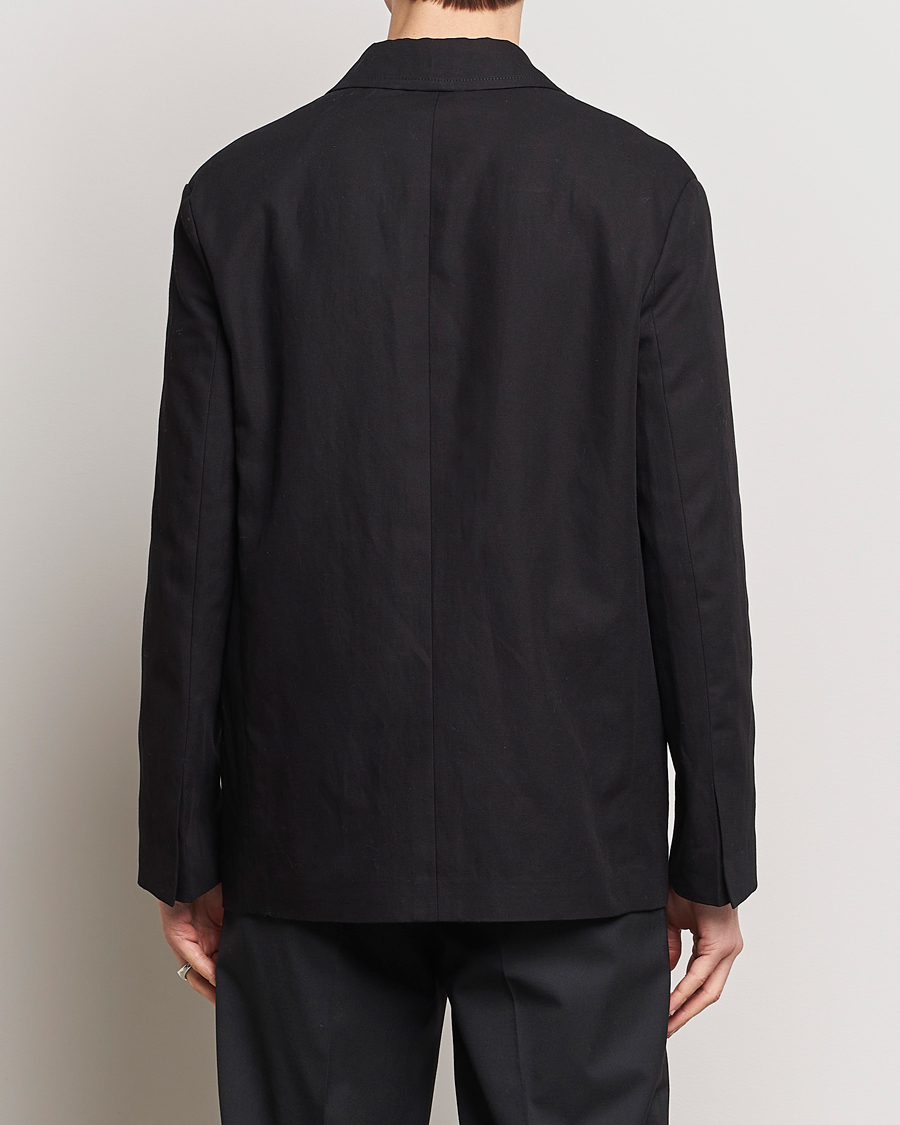 Herren | Sakkos | Lanvin | Deconstructed Cotton/Linen Blazer Black