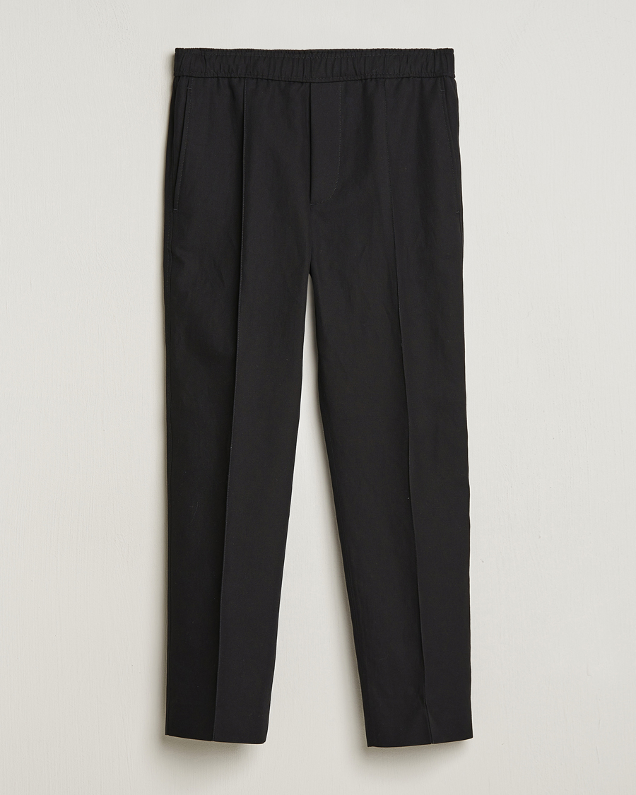Herren | Hosen | Lanvin | Cotton/Linen Drawstring Trousers Black