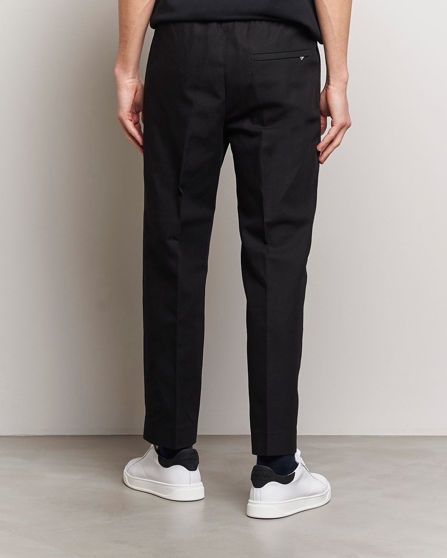 Herren | Hosen | Lanvin | Cotton/Linen Drawstring Trousers Black