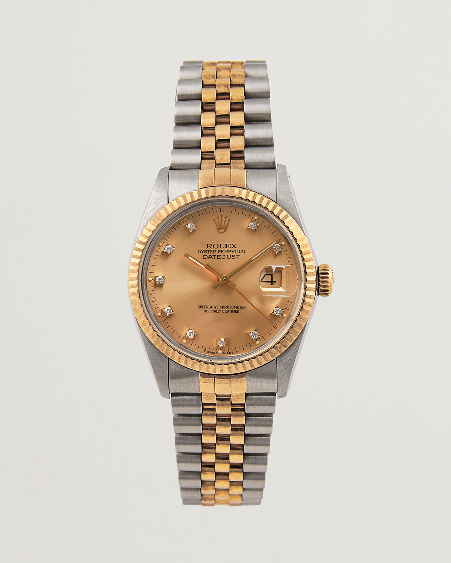 Herren | Rolex Pre-Owned Datejust 16013 Diamond Dial Silver | Rolex Pre-Owned | Datejust 16013 Diamond Dial Silver