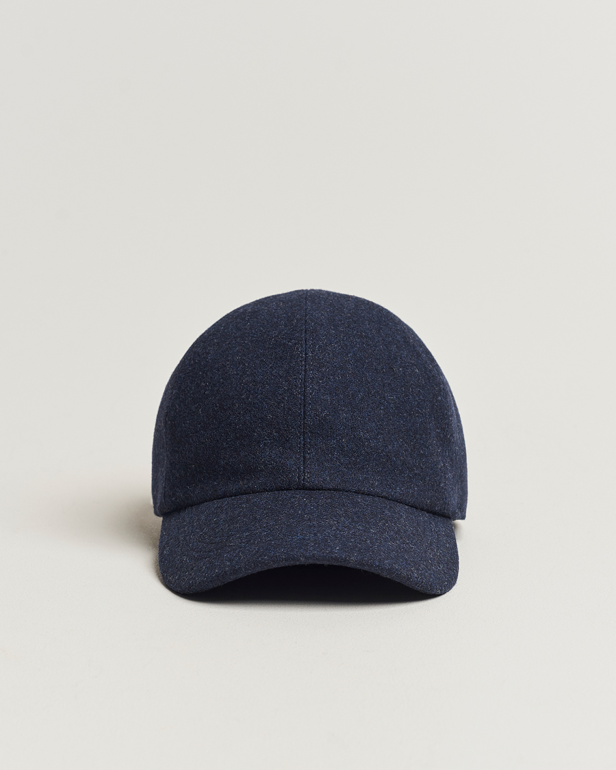Herren | Wigéns Baseball Classic Melton Wool Blue Melange | Wigéns | Baseball Classic Melton Wool Blue Melange
