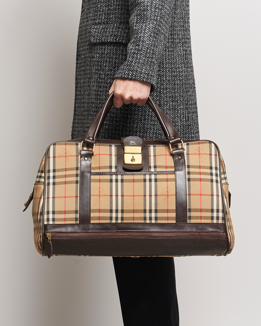 Herren | Pre-Owned & Vintage Bags | Burberry Pre-Owned | Carry On Travel Bag Haymarket Check