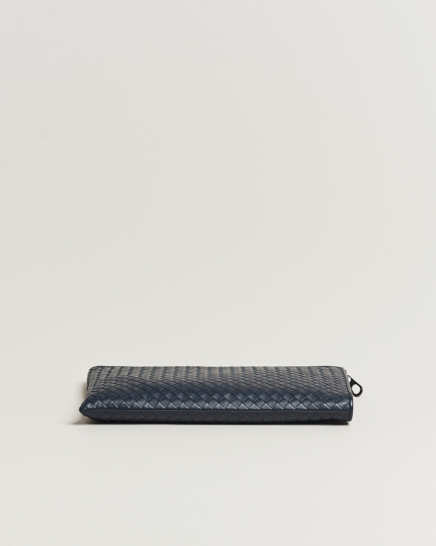 Herren | Bottega Veneta Pre-Owned Intrecciato Document Case Blue | Bottega Veneta Pre-Owned | Intrecciato Document Case Blue