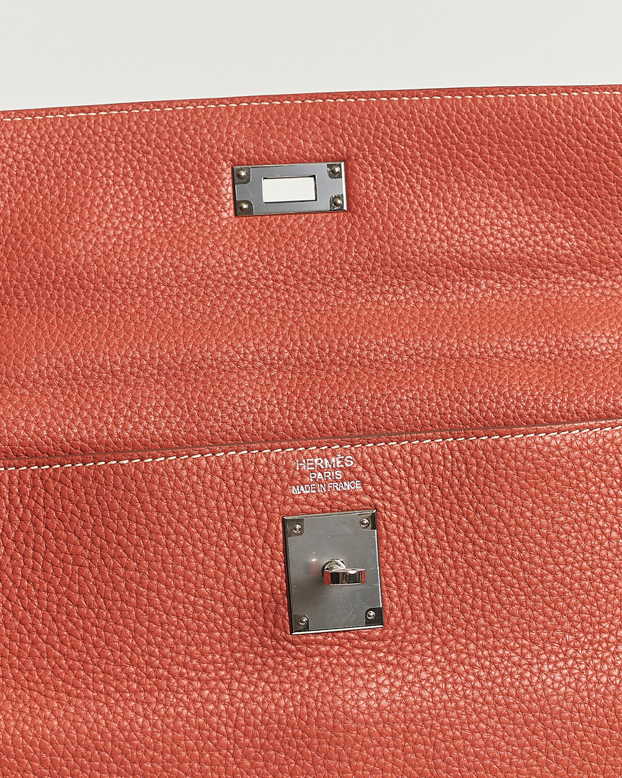 Herren | Hermès Pre-Owned Kelly 35 Handbag Taurillion Clemence Orange | Hermès Pre-Owned | Kelly 35 Handbag Taurillion Clemence Orange