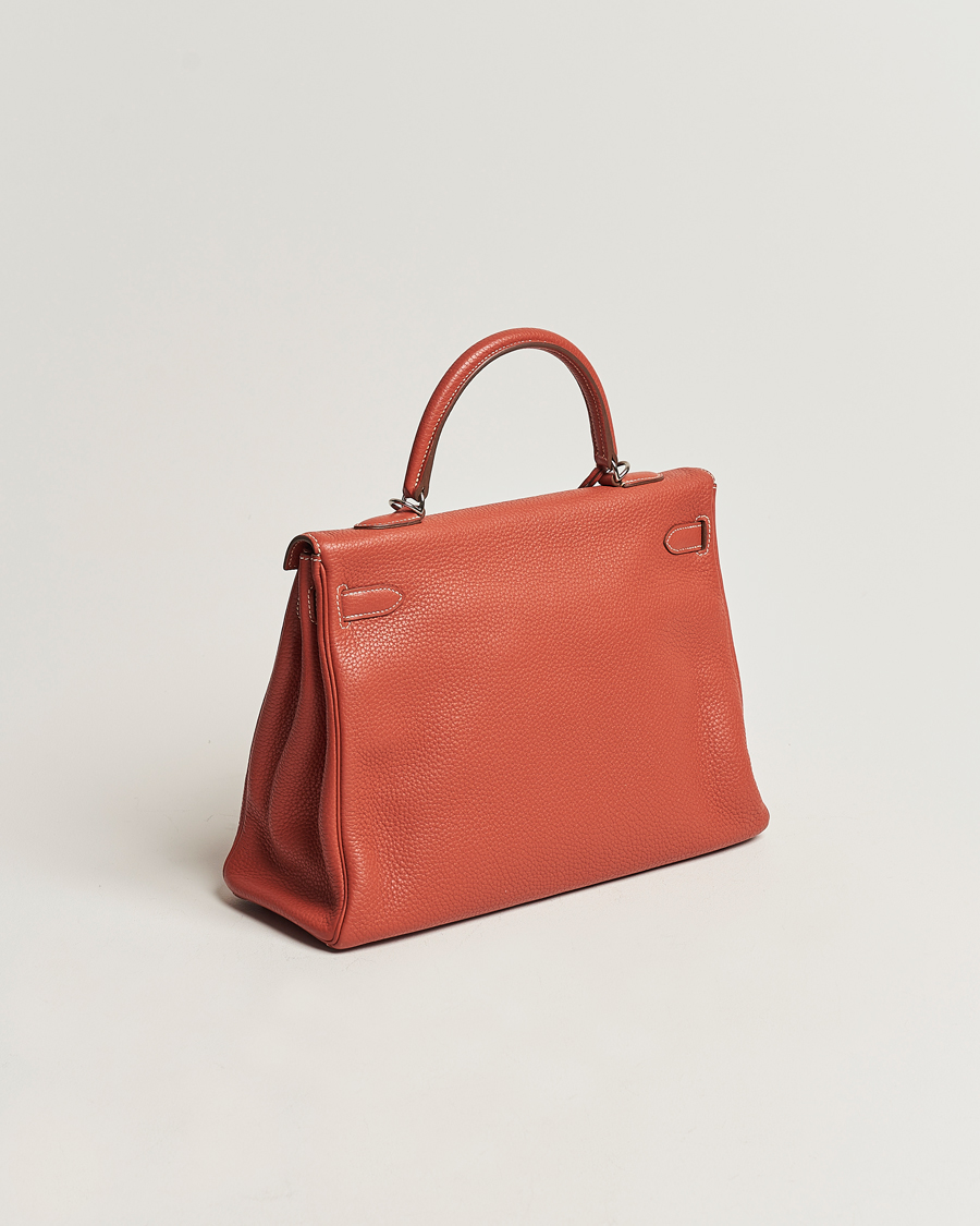 Herren | Hermès Pre-Owned Kelly 35 Handbag Taurillion Clemence Orange | Hermès Pre-Owned | Kelly 35 Handbag Taurillion Clemence Orange