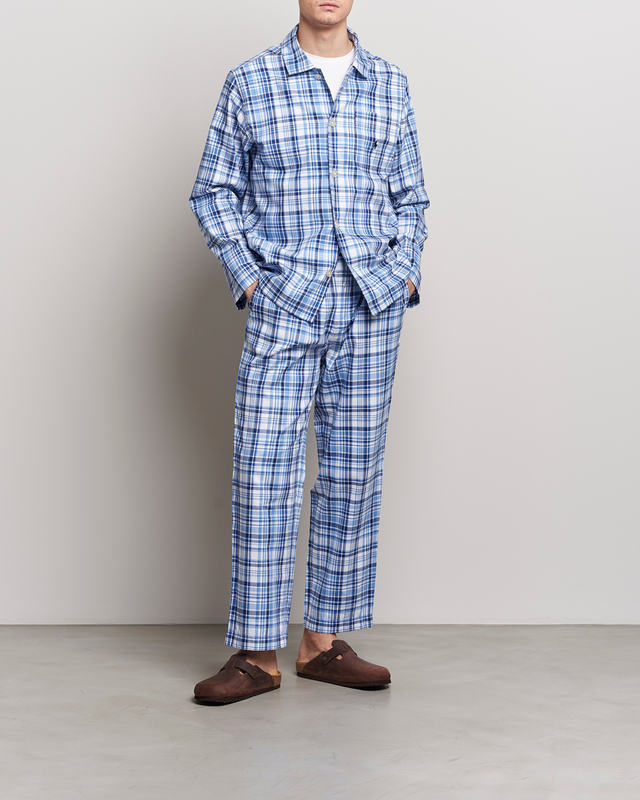 Herren | Schlafanzüge & Bademäntel | Polo Ralph Lauren | Cotton Checked Pyjama Set Blue Plaid