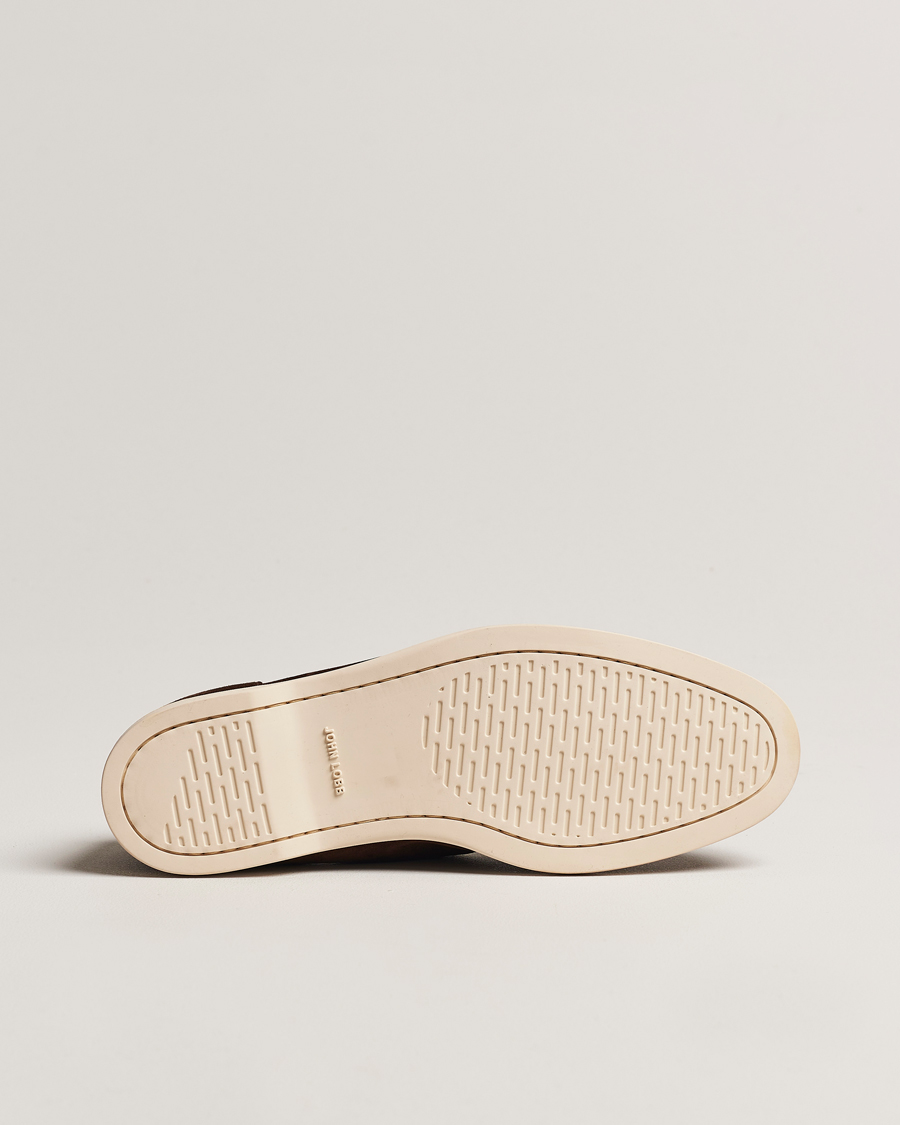 Herren | John Lobb Pace Summer Loafer Dark Brown Suede | John Lobb | Pace Summer Loafer Dark Brown Suede