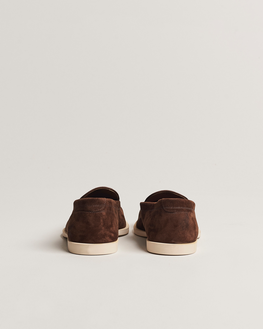 Herren | John Lobb Pace Summer Loafer Dark Brown Suede | John Lobb | Pace Summer Loafer Dark Brown Suede