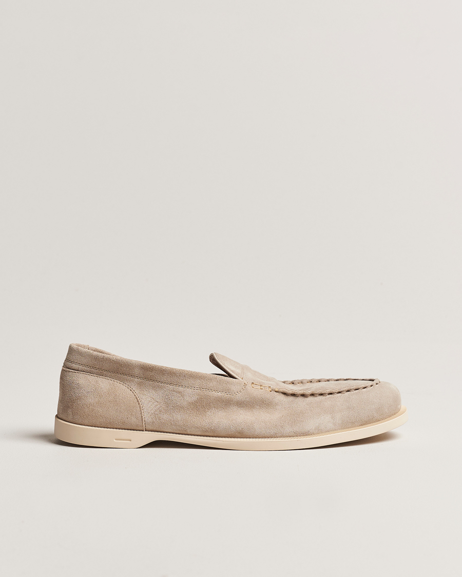 Herren | John Lobb Pace Summer Loafer Sand Suede | John Lobb | Pace Summer Loafer Sand Suede