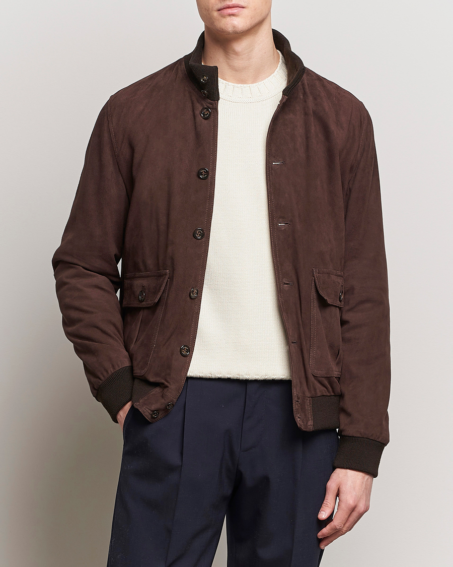 Herren | Jacken | Valstar | Valstarino Suede Jacket Dark Brown