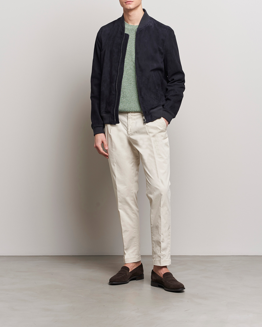 Herren | Jacken | Valstar | Zip Suede Jacket Navy