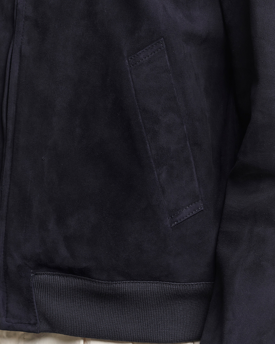 Herren | Jacken | Valstar | Zip Suede Jacket Navy