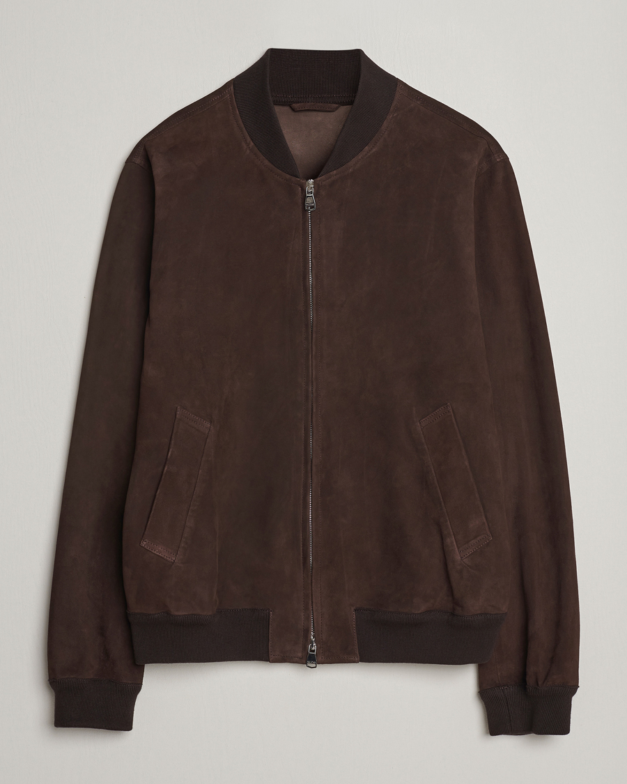 Herren | Jacken | Valstar | Zip Suede Jacket Dark Brown