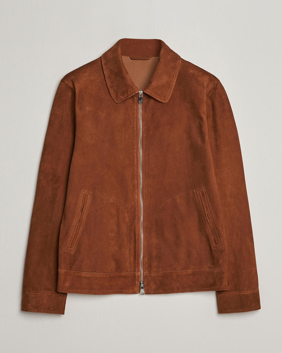 Herren | Jacken | Valstar | Suede Zip Bomber Jacket Sandal