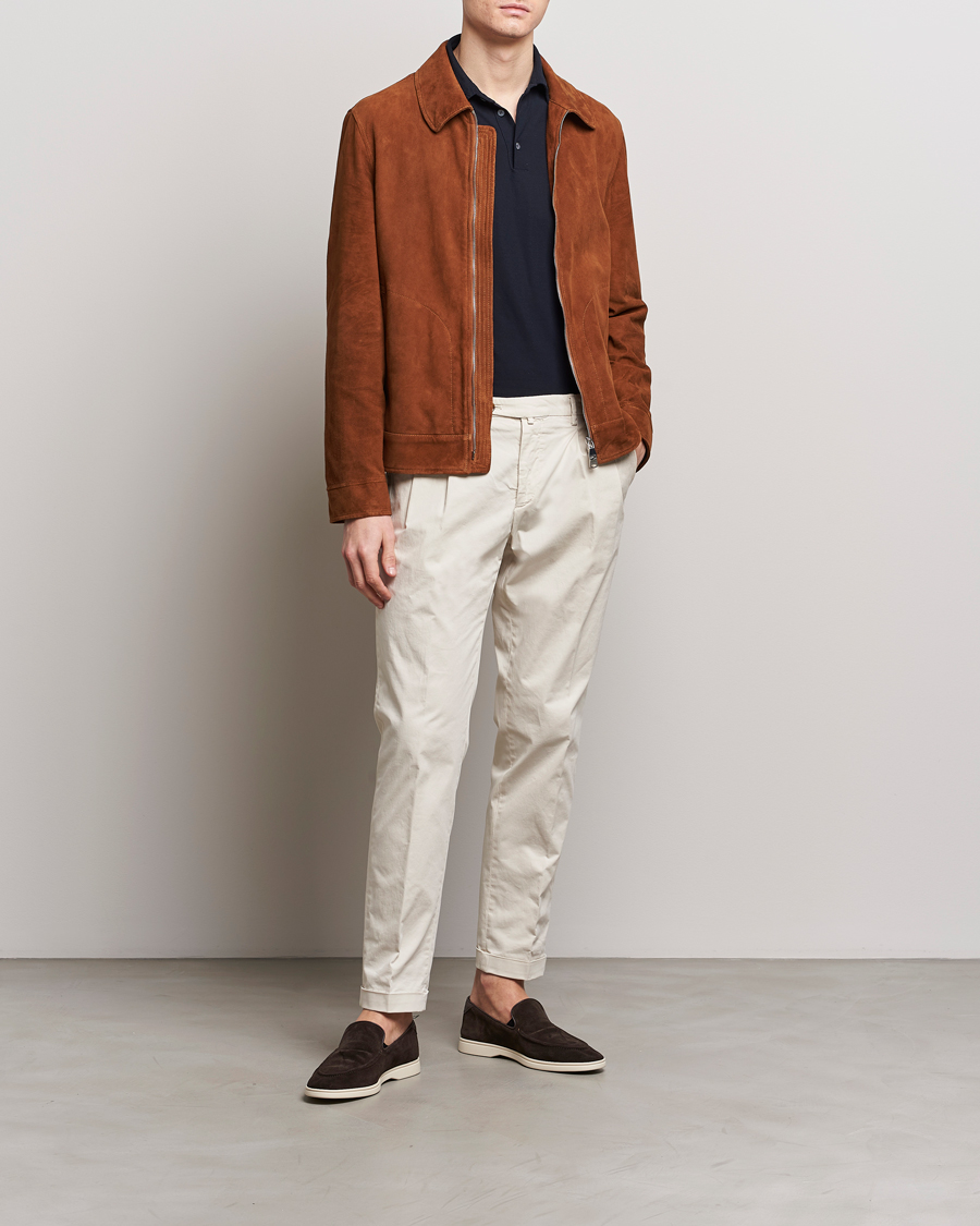 Herren | Jacken | Valstar | Suede Zip Bomber Jacket Sandal