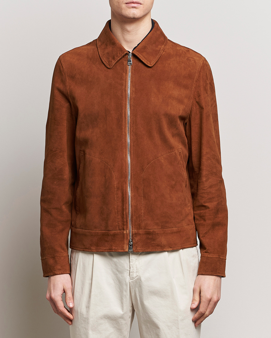 Herren | Jacken | Valstar | Suede Zip Bomber Jacket Sandal
