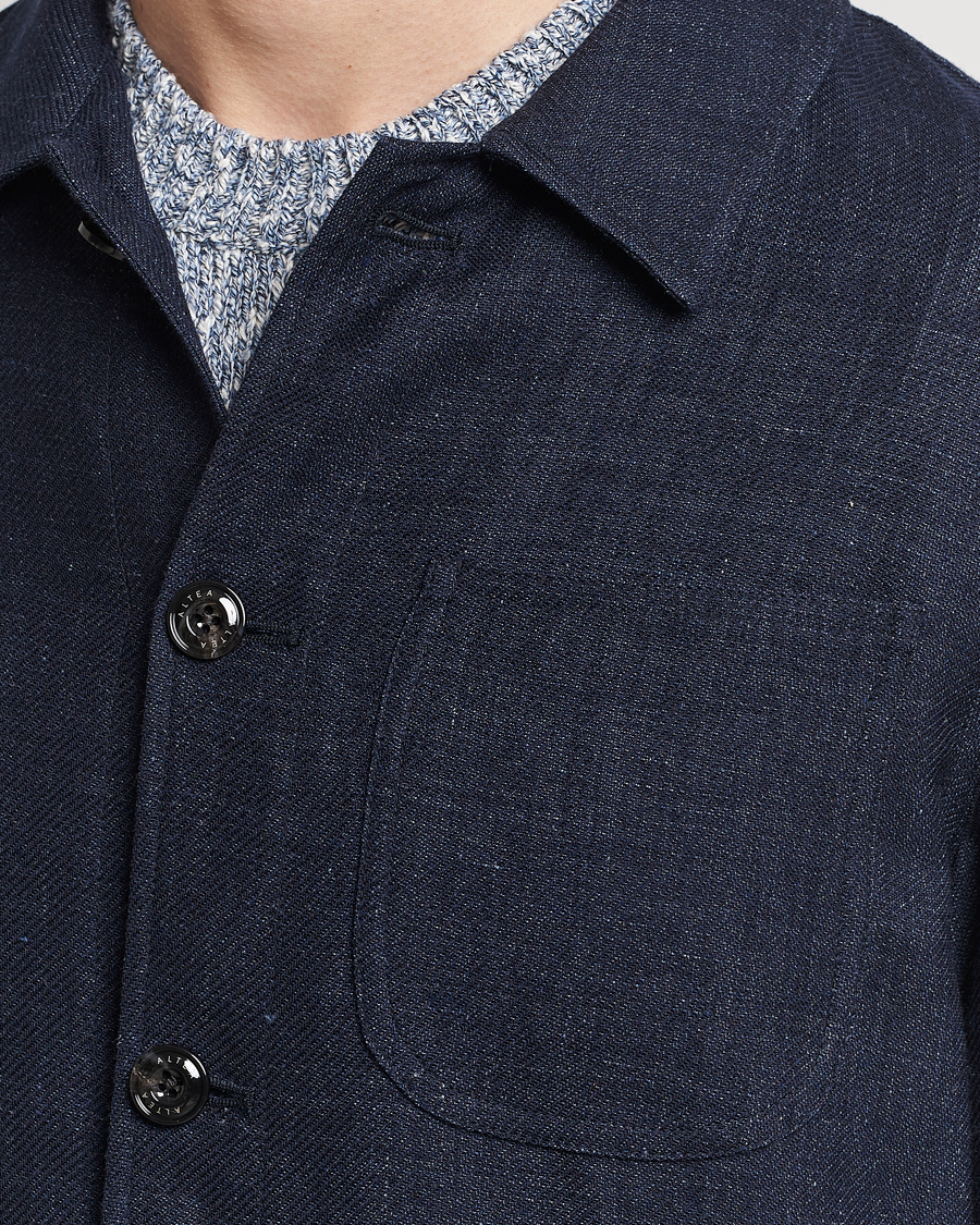 Herren | Jacken | Altea | Wool/Linen Chore Jacket Navy