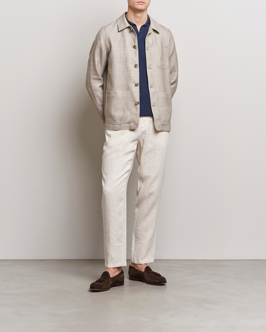 Herren | Jacken | Altea | Wool/Linen Chore Jacket Light Beige