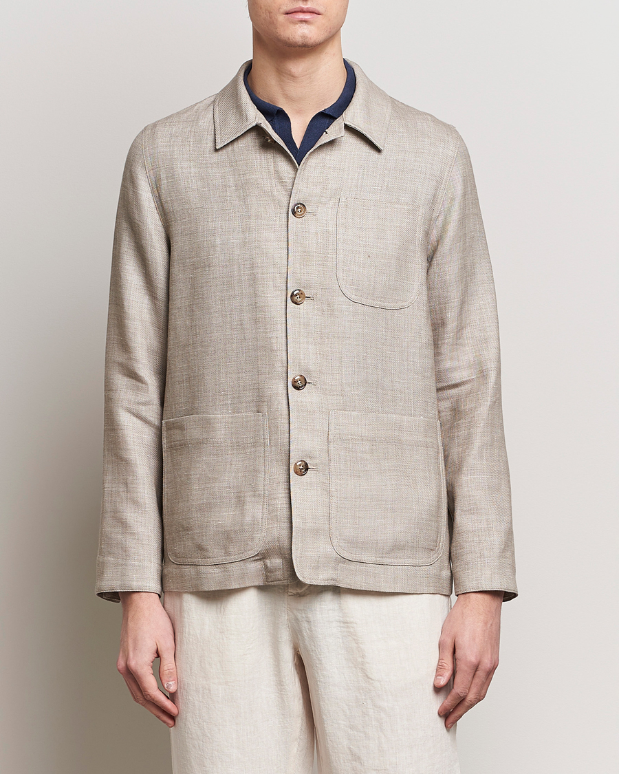 Herren | Personal Classics | Altea | Wool/Linen Chore Jacket Light Beige