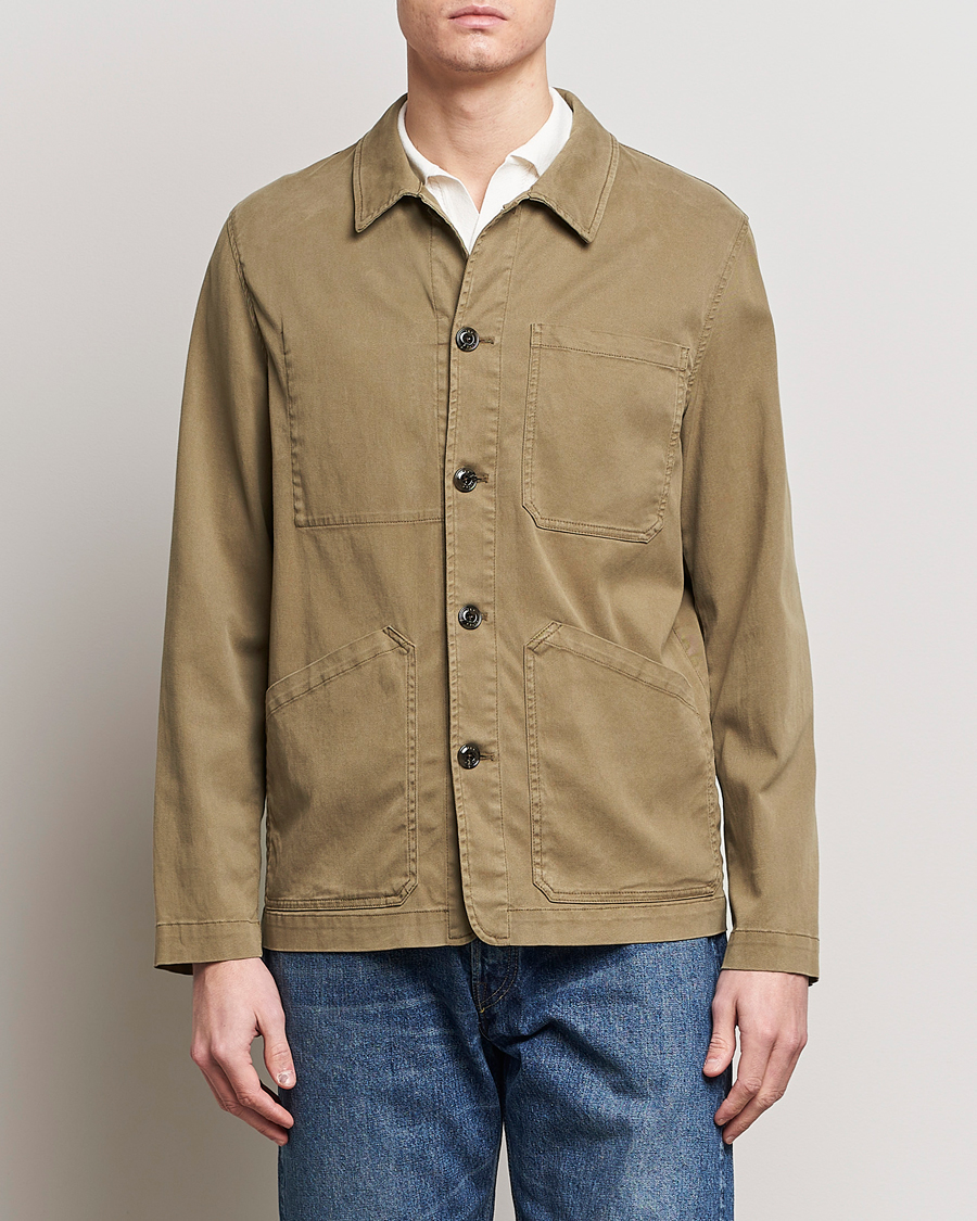 Herren | Personal Classics | Altea | Soft Cotton Shirt Jacket Olive