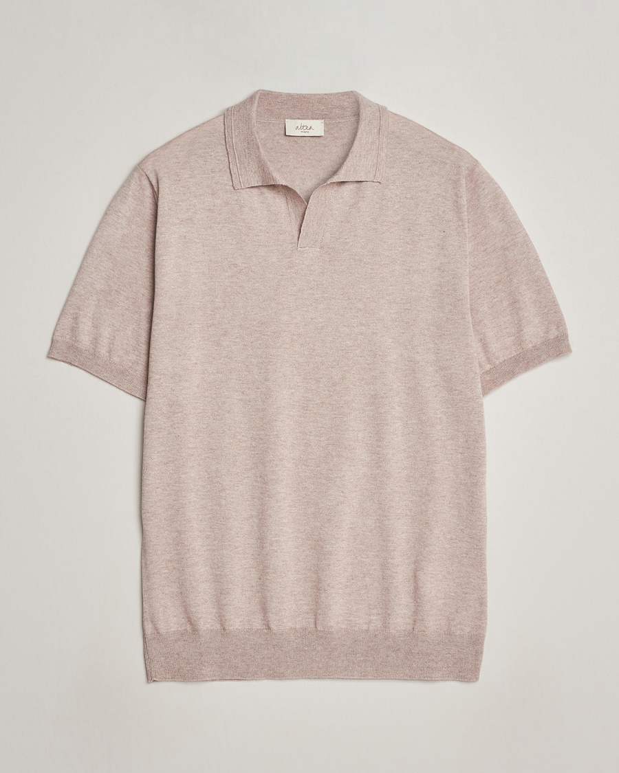 Herren | Poloshirts | Altea | Cotton/Cashmere Polo Shirt Beige