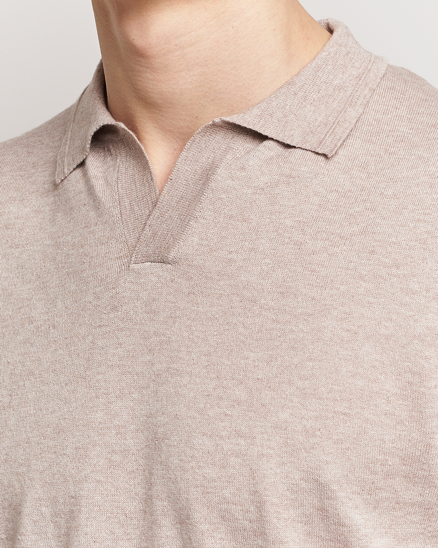 Herren | Poloshirts | Altea | Cotton/Cashmere Polo Shirt Beige