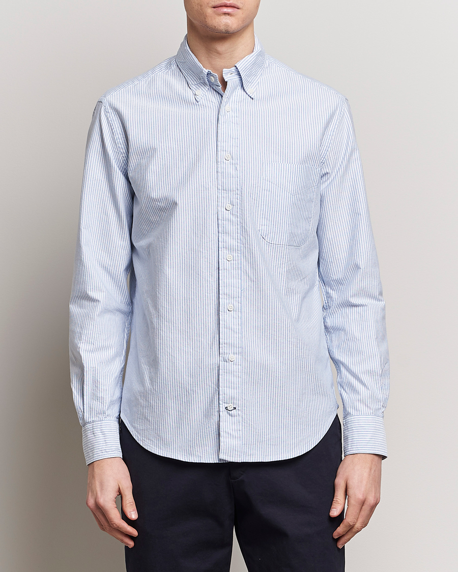 Herren | Oxfordhemden | Gitman Vintage | Button Down Oxford Shirt Blue Stripe