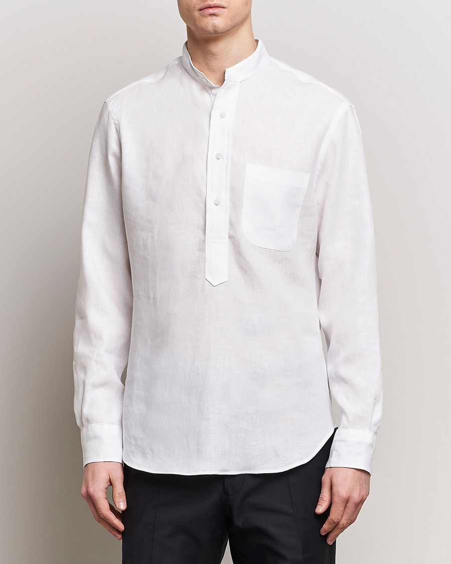 Men | Gitman Vintage | Gitman Vintage | Linen Popover Shirt White