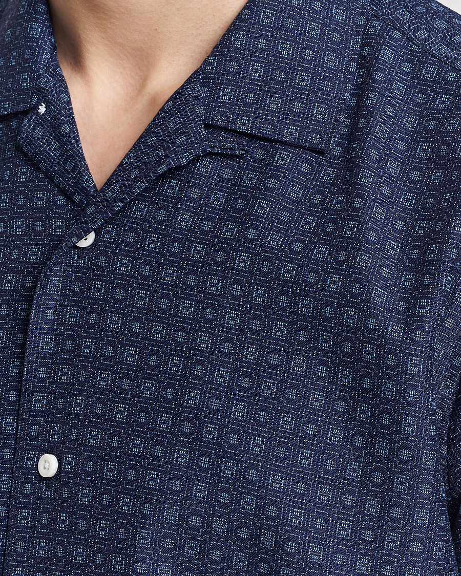 Herren | Hemden | Gitman Vintage | Japanese Dobby Camp Shirt Navy