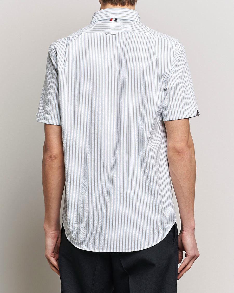 Herren | Hemden | Thom Browne | Short Sleeve Seersucker Shirt Light Blue